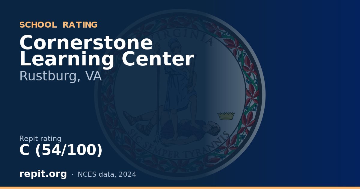 Cornerstone Learning Center, Rustburg, VA — Repit school rating C (54/100)