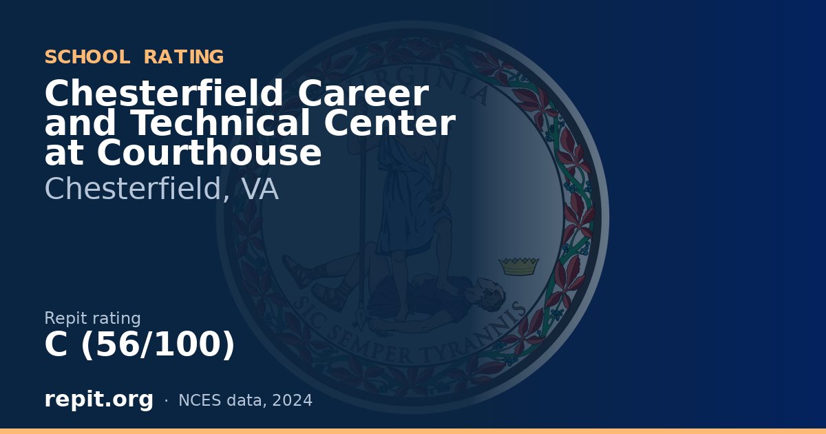 Chesterfield Career and Technical Center at Courthouse, Chesterfield, VA — Repit school rating C (56/100)