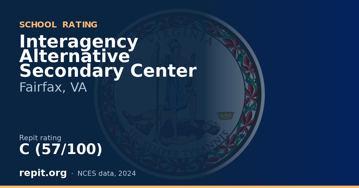 Interagency Alternative Secondary Center, Fairfax, VA — Repit school rating C (57/100)