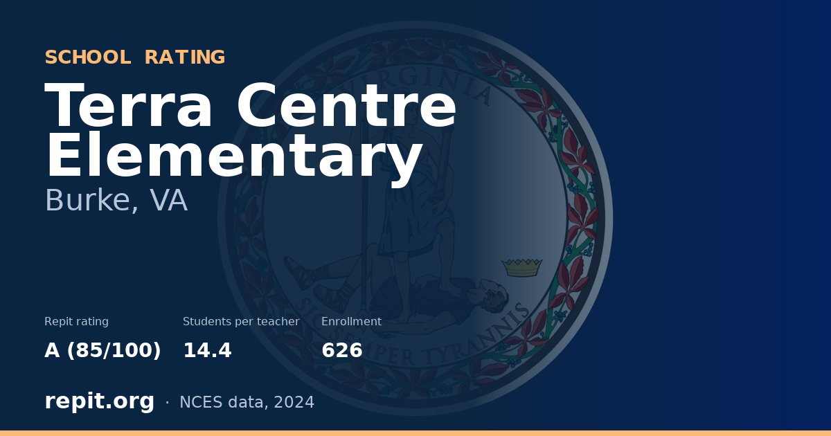Terra Centre Elementary, Burke, VA — Repit school rating A (85/100)