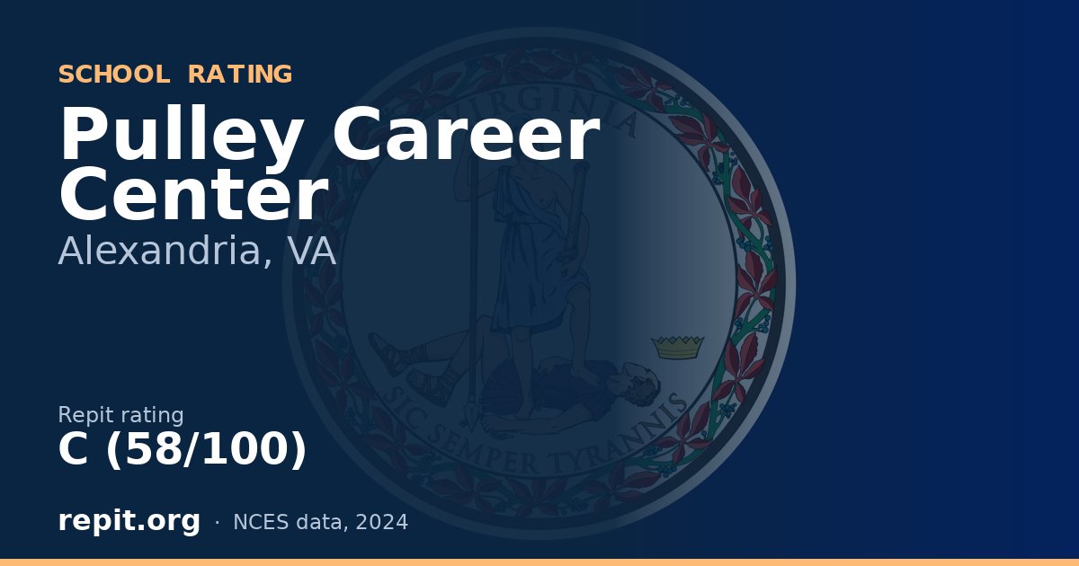 Pulley Career Center, Alexandria, VA — Repit school rating C (58/100)