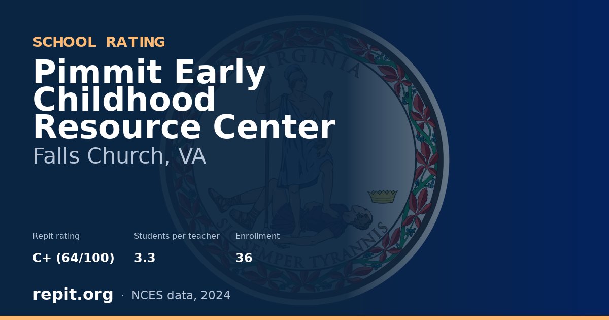 Pimmit Early Childhood Resource Center, Falls Church, VA — Repit school rating C+ (64/100)