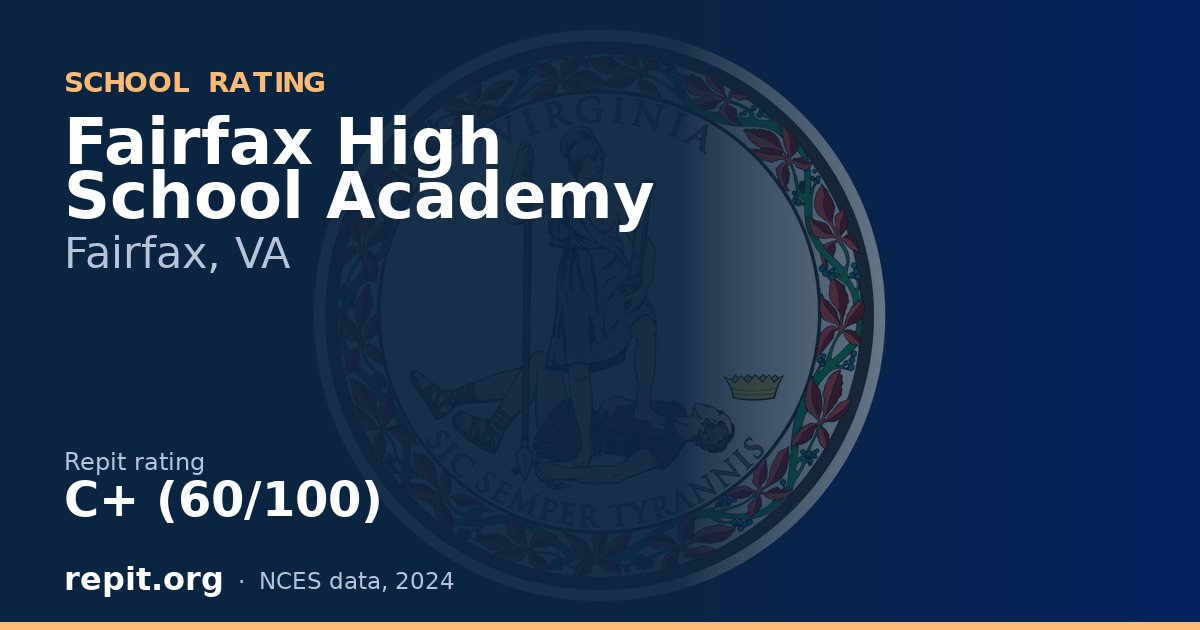 Fairfax High School Academy, Fairfax, VA — Repit school rating C+ (60/100)