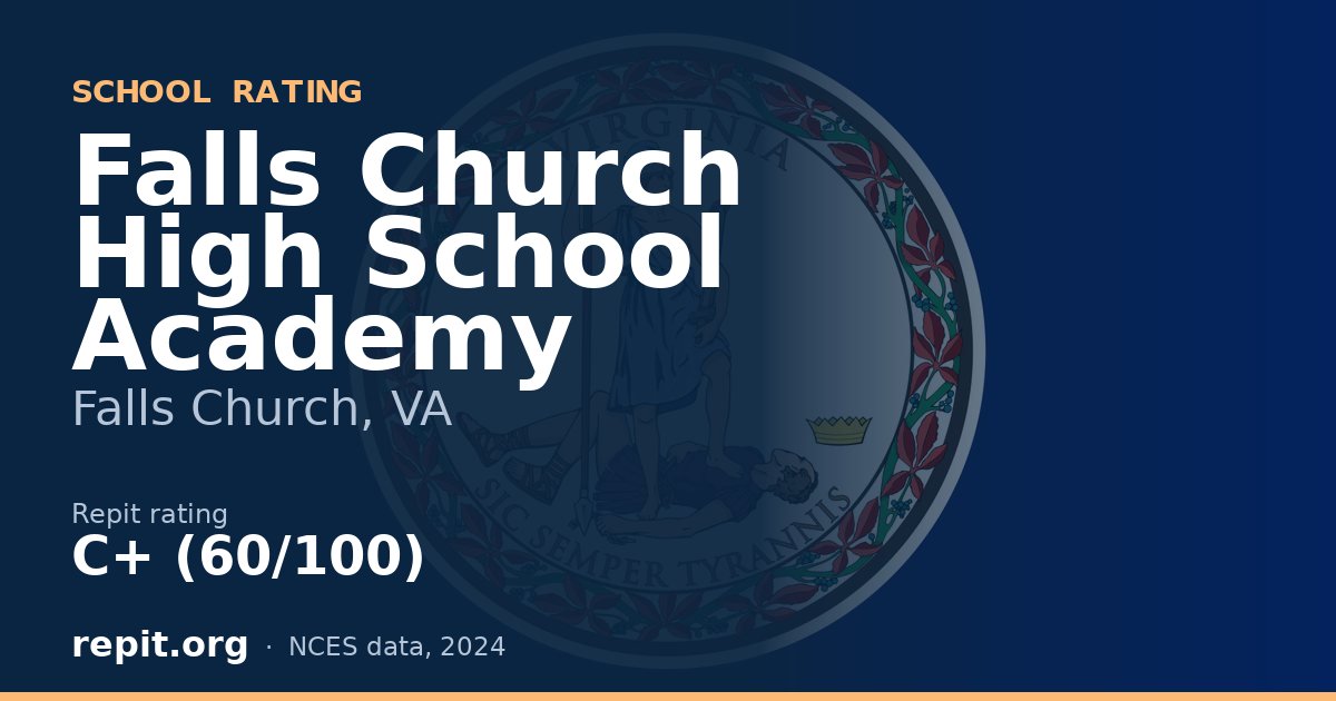 Falls Church High School Academy, Falls Church, VA — Repit school rating C+ (60/100)