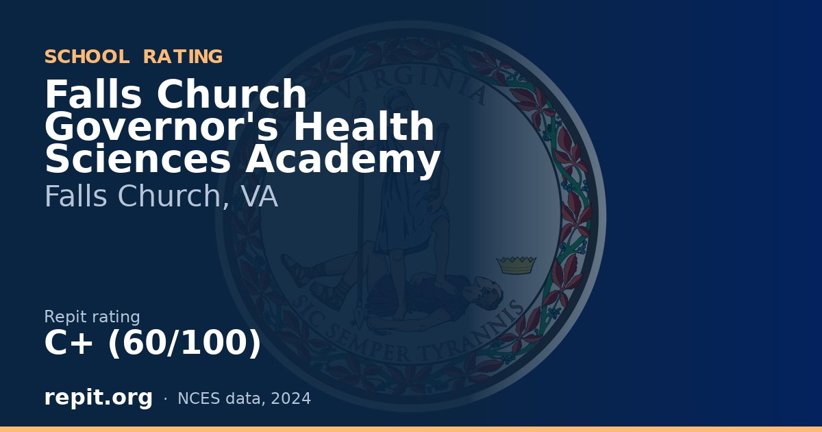 Falls Church Governor's Health Sciences Academy, Falls Church, VA — Repit school rating C+ (60/100)
