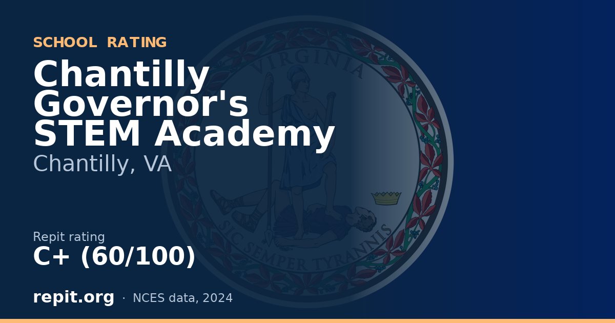 Chantilly Governor's STEM Academy, Chantilly, VA — Repit school rating C+ (60/100)