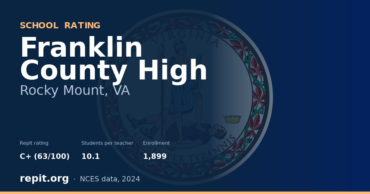 Franklin County High, Rocky Mount, VA — Repit school rating C+ (63/100)