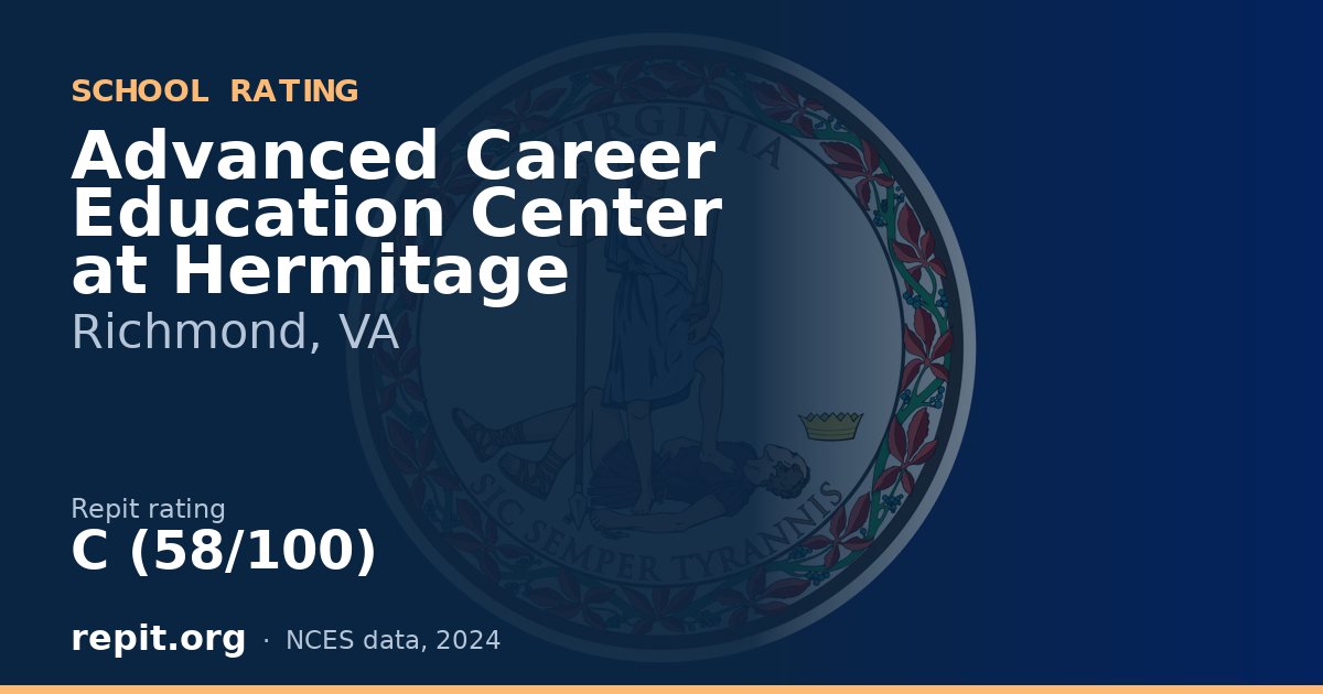 Advanced Career Education Center at Hermitage, Richmond, VA — Repit school rating C (58/100)
