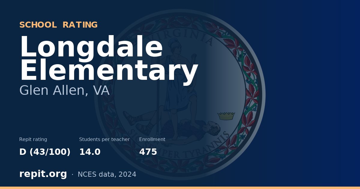 Longdale Elementary, Glen Allen, VA — Repit school rating D (43/100)