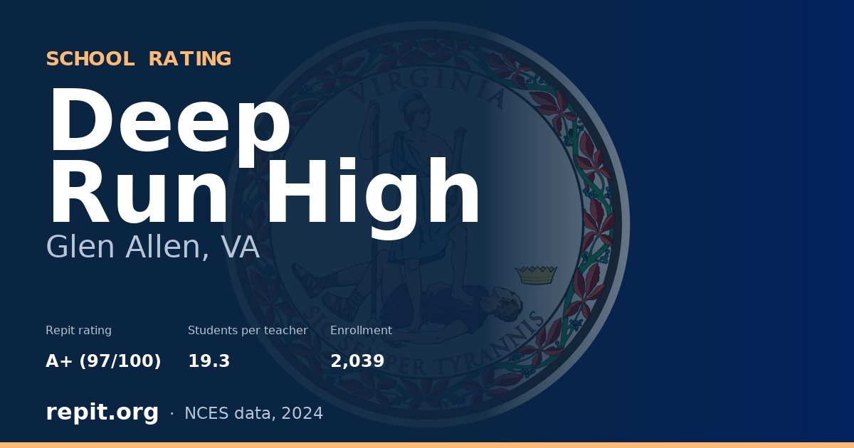 Deep Run High, Glen Allen, VA — Repit school rating A+ (97/100)