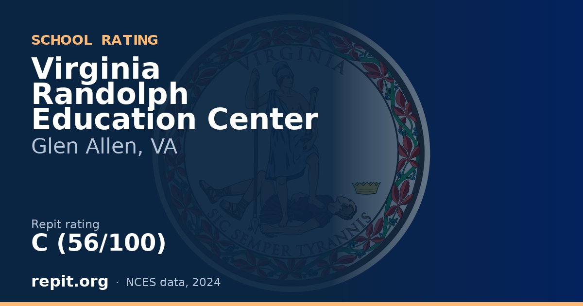 Virginia Randolph Education Center, Glen Allen, VA — Repit school rating C (56/100)