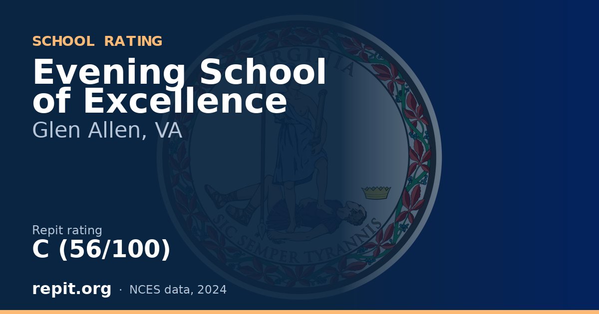 Evening School of Excellence, Glen Allen, VA — Repit school rating C (56/100)