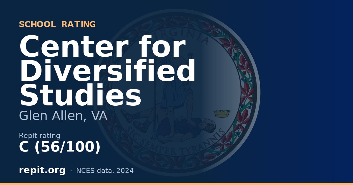 Center for Diversified Studies, Glen Allen, VA — Repit school rating C (56/100)