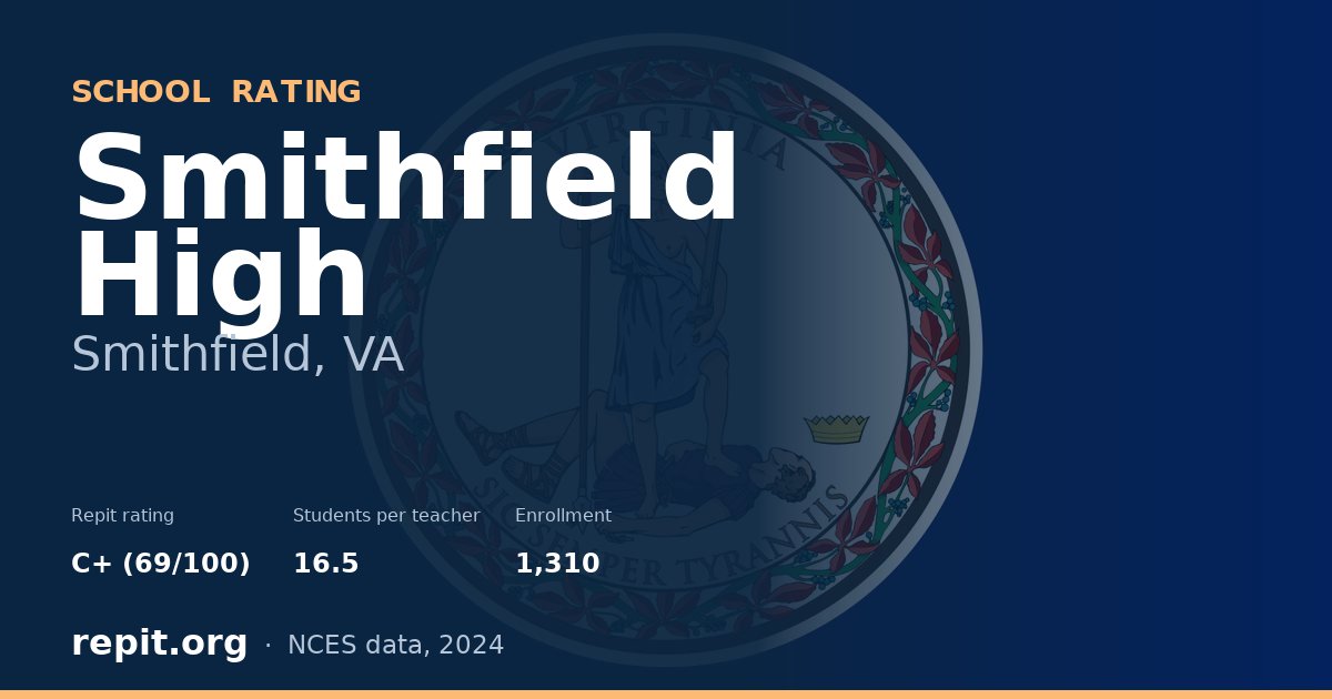 Smithfield High, Smithfield, VA — Repit school rating C+ (69/100)