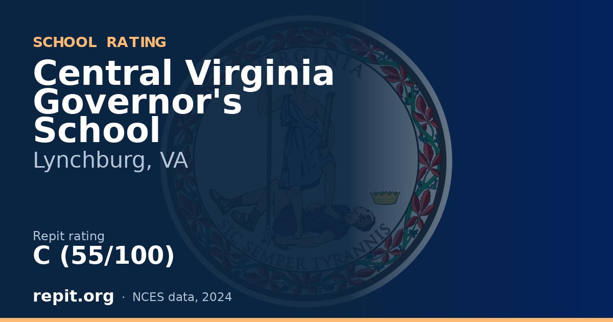 Central Virginia Governor's School, Lynchburg, VA — Repit school rating C (55/100)