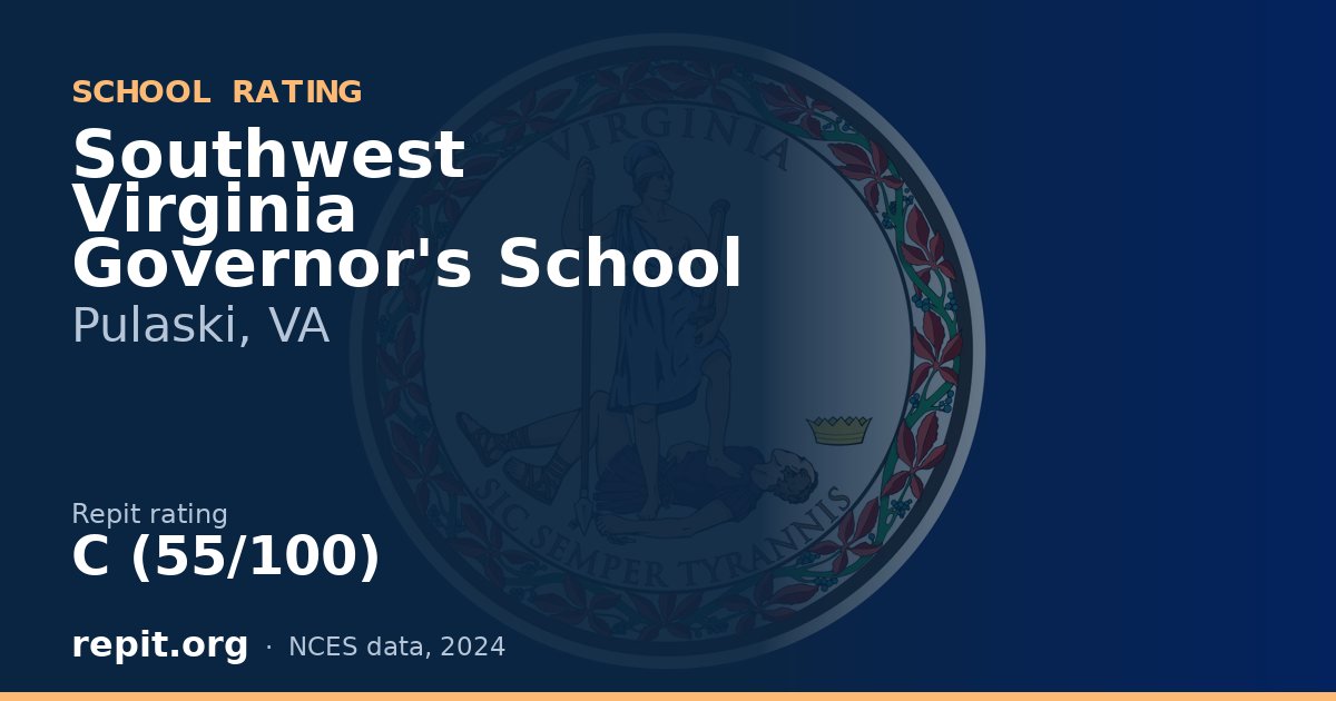 Southwest Virginia Governor's School, Pulaski, VA — Repit school rating C (55/100)