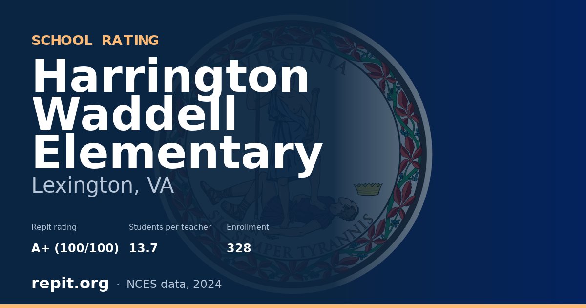 Harrington Waddell Elementary, Lexington, VA — Repit school rating A+ (100/100)