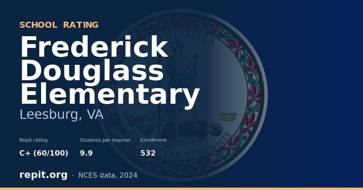 Frederick Douglass Elementary, Leesburg, VA — Repit school rating C+ (60/100)