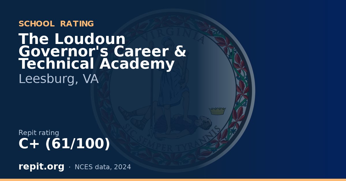 The Loudoun Governor's Career & Technical Academy, Leesburg, VA — Repit school rating C+ (61/100)