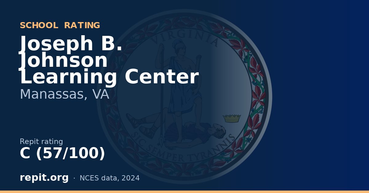Joseph B. Johnson Learning Center, Manassas, VA — Repit school rating C (57/100)