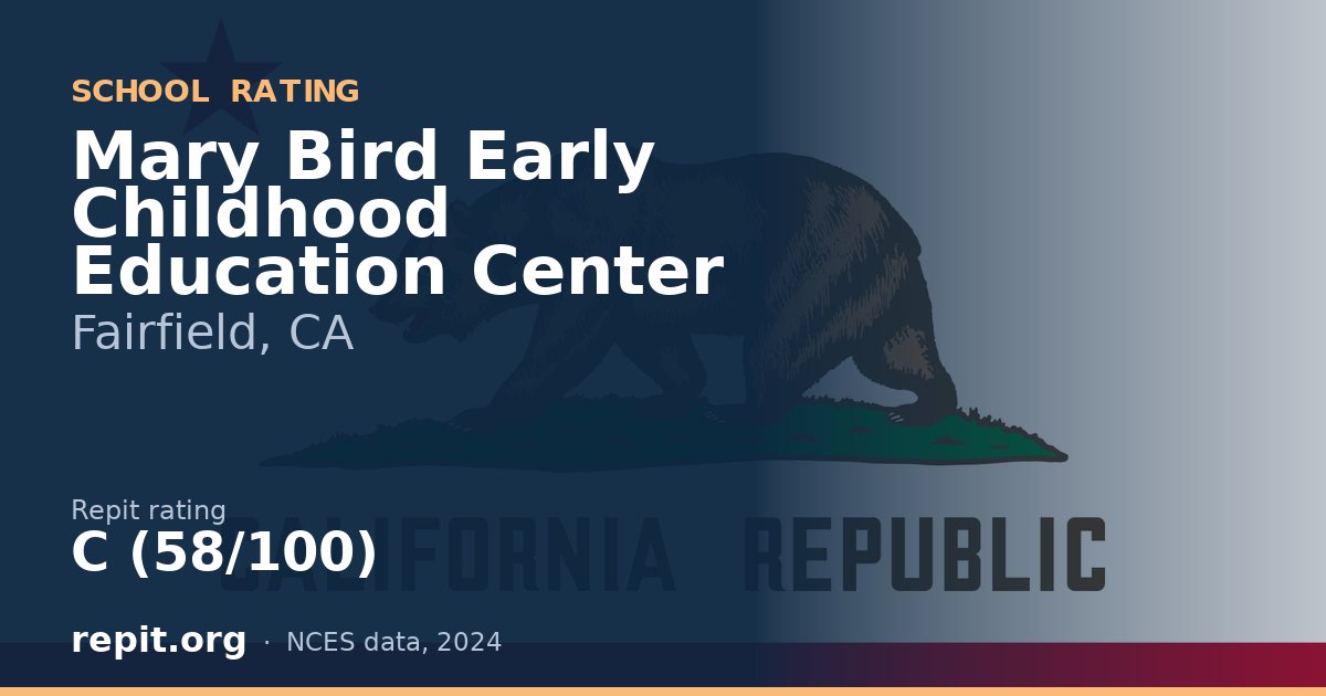 Mary Bird Early Childhood Education Center, Fairfield, CA — Repit school rating C (58/100)