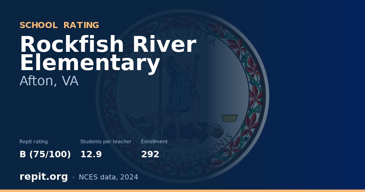 Rockfish River Elementary, Afton, VA — Repit school rating B (75/100)