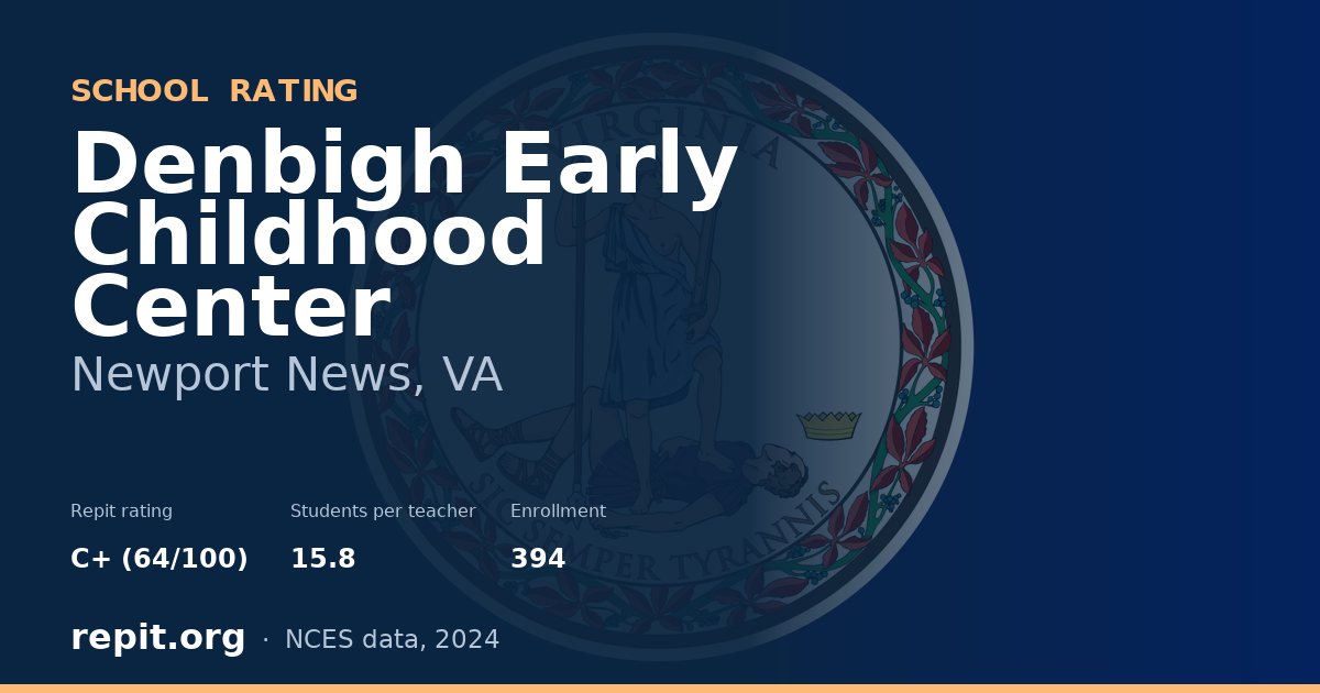 Denbigh Early Childhood Center, Newport News, VA — Repit school rating C+ (64/100)