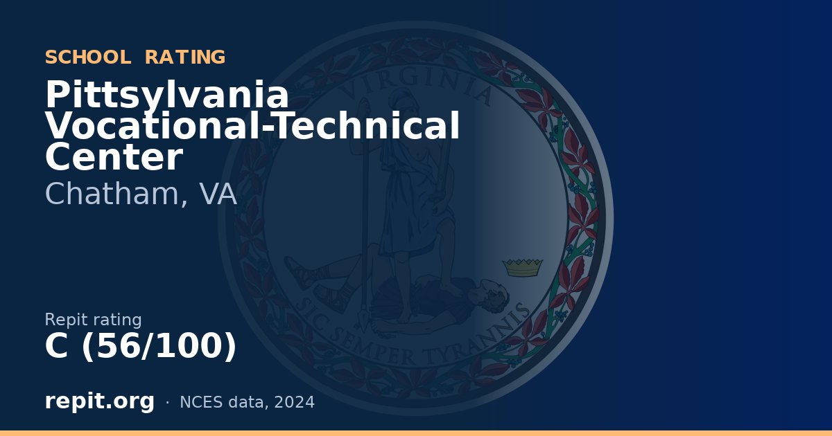 Pittsylvania Vocational-Technical Center, Chatham, VA — Repit school rating C (56/100)