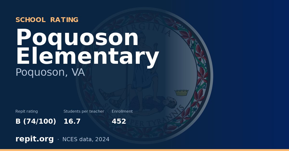 Poquoson Elementary, Poquoson, VA — Repit school rating B (74/100)