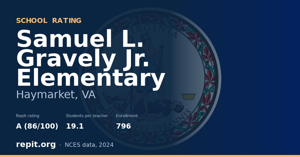 Samuel L. Gravely Jr. Elementary, Haymarket, VA — Repit school rating A (86/100)