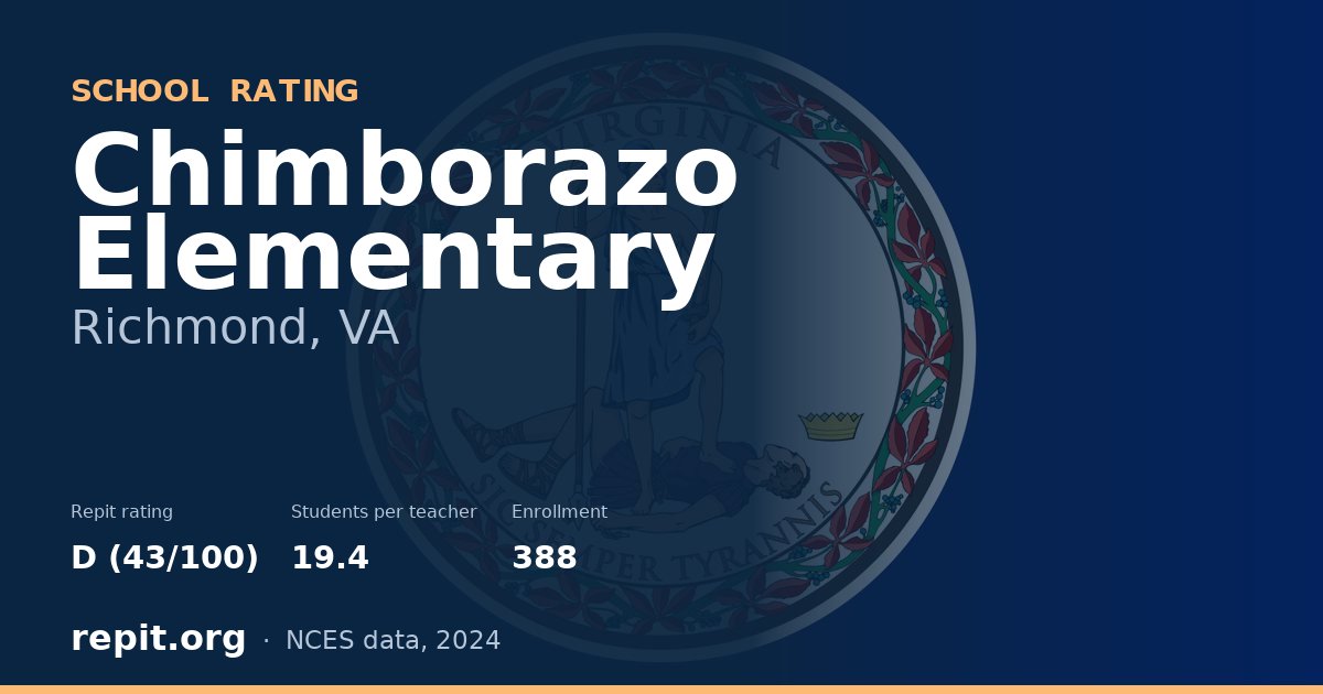 Chimborazo Elementary, Richmond, VA — Repit school rating D (43/100)