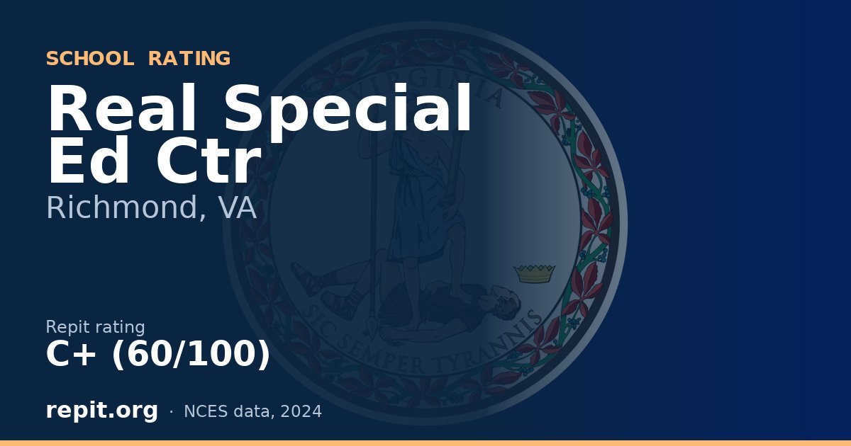 Real Special Ed Ctr, Richmond, VA — Repit school rating C+ (60/100)