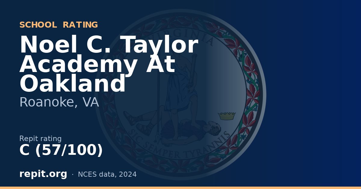 Noel C. Taylor Academy At Oakland, Roanoke, VA — Repit school rating C (57/100)