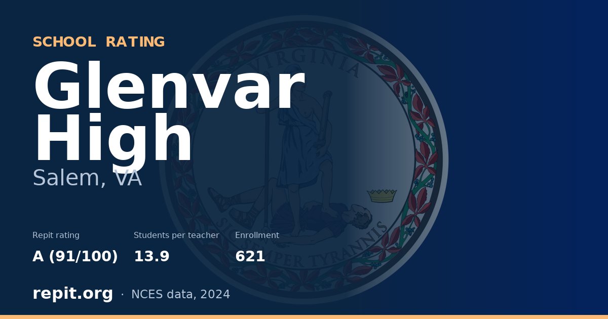 Glenvar High, Salem, VA — Repit school rating A (91/100)