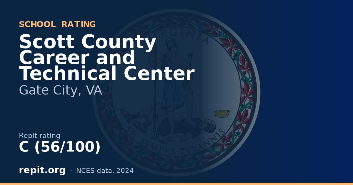 Scott County Career and Technical Center, Gate City, VA — Repit school rating C (56/100)