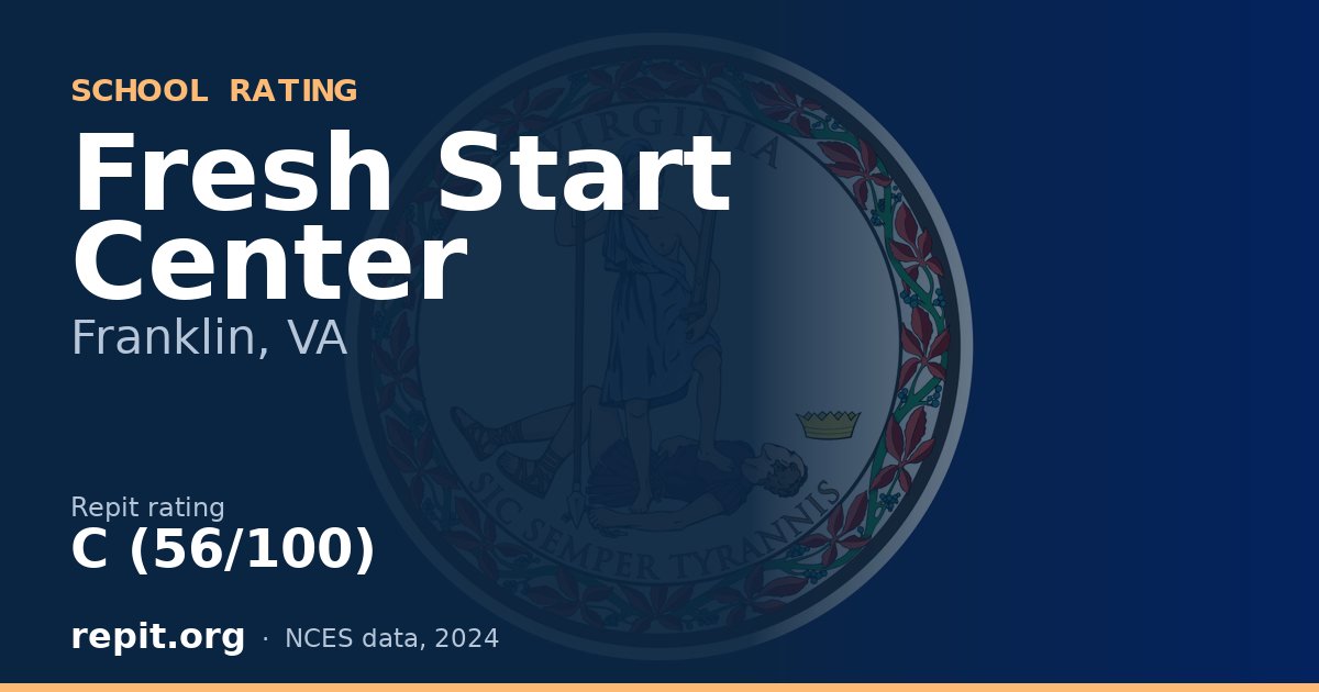 Fresh Start Center, Franklin, VA — Repit school rating C (56/100)