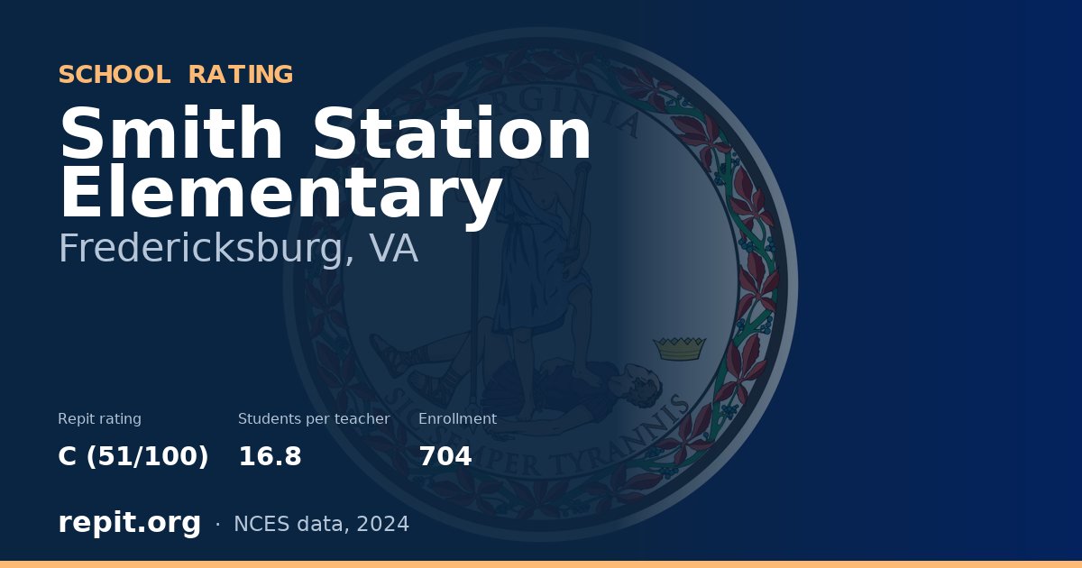 Smith Station Elementary, Fredericksburg, VA — Repit school rating C (51/100)