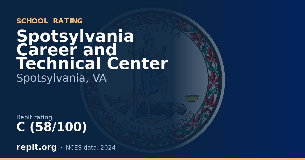 Spotsylvania Career and Technical Center, Spotsylvania, VA — Repit school rating C (58/100)