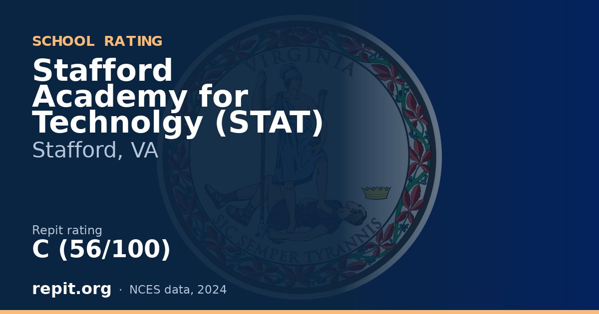 Stafford Academy for Technolgy (STAT), Stafford, VA — Repit school rating C (56/100)