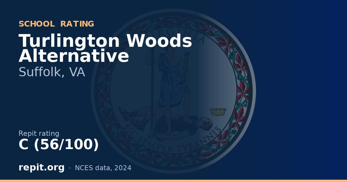 Turlington Woods Alternative, Suffolk, VA — Repit school rating C (56/100)