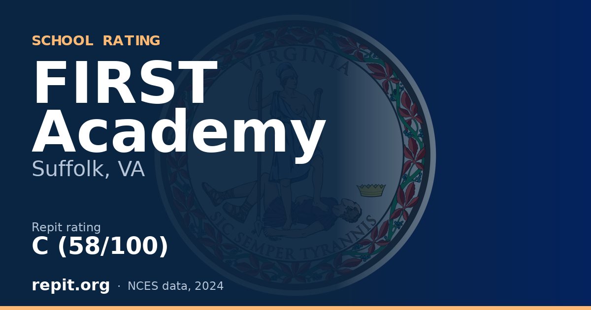 FIRST Academy, Suffolk, VA — Repit school rating C (58/100)