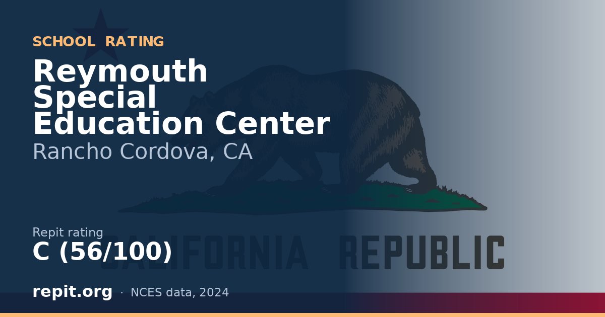 Reymouth Special Education Center, Rancho Cordova, CA — Repit school rating C (56/100)