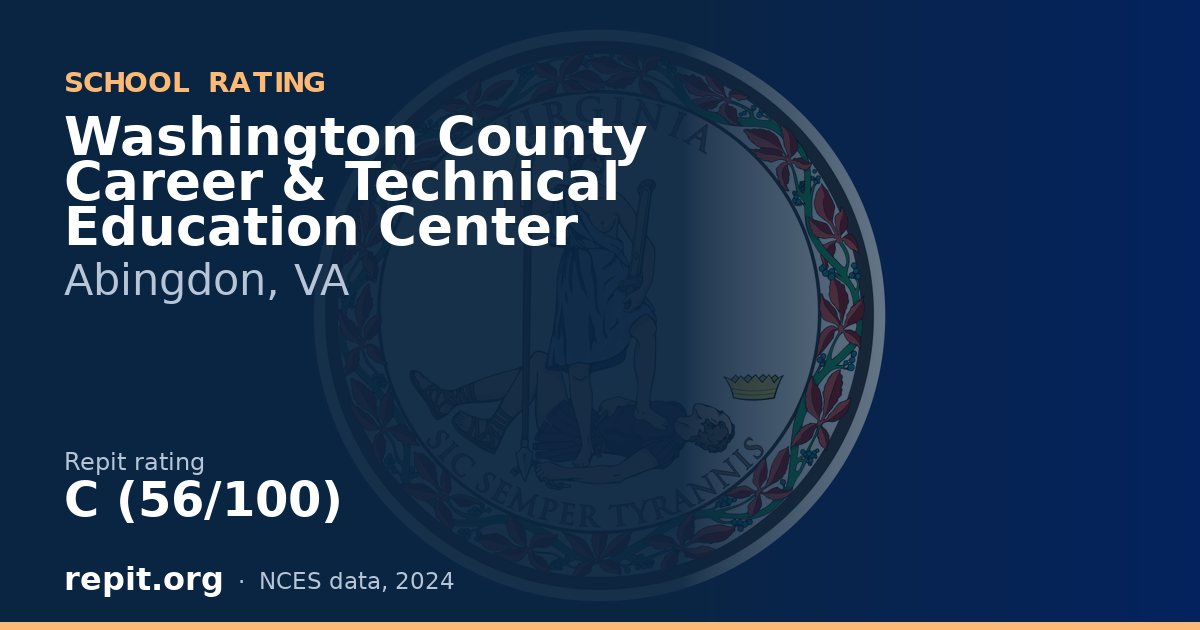 Washington County Career & Technical Education Center, Abingdon, VA — Repit school rating C (56/100)