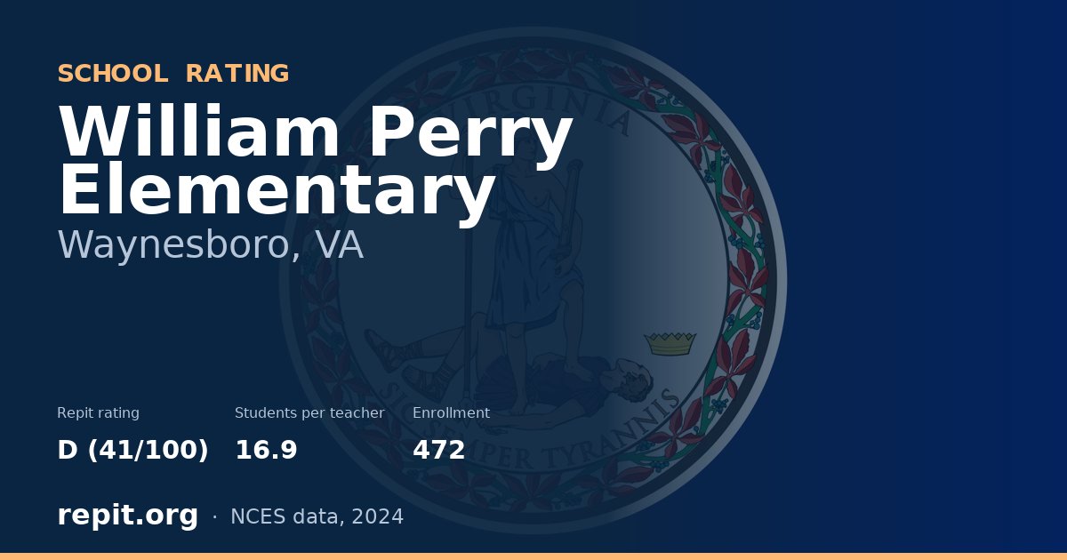 William Perry Elementary, Waynesboro, VA — Repit school rating D (41/100)