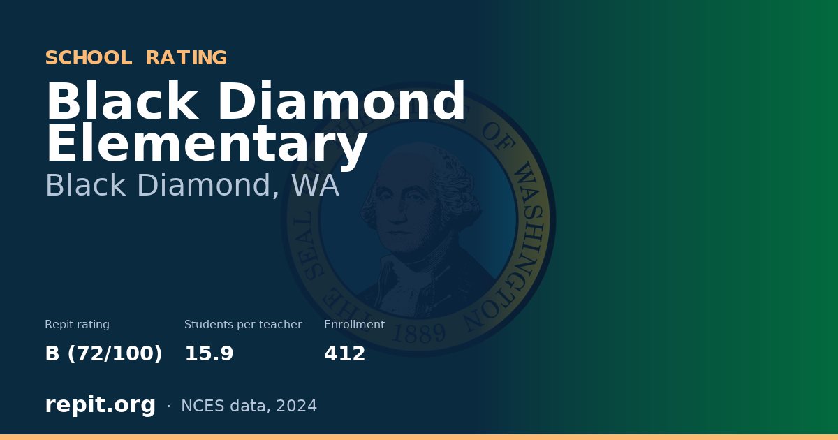 Black Diamond Elementary, Black Diamond, WA — Repit school rating B (72/100)