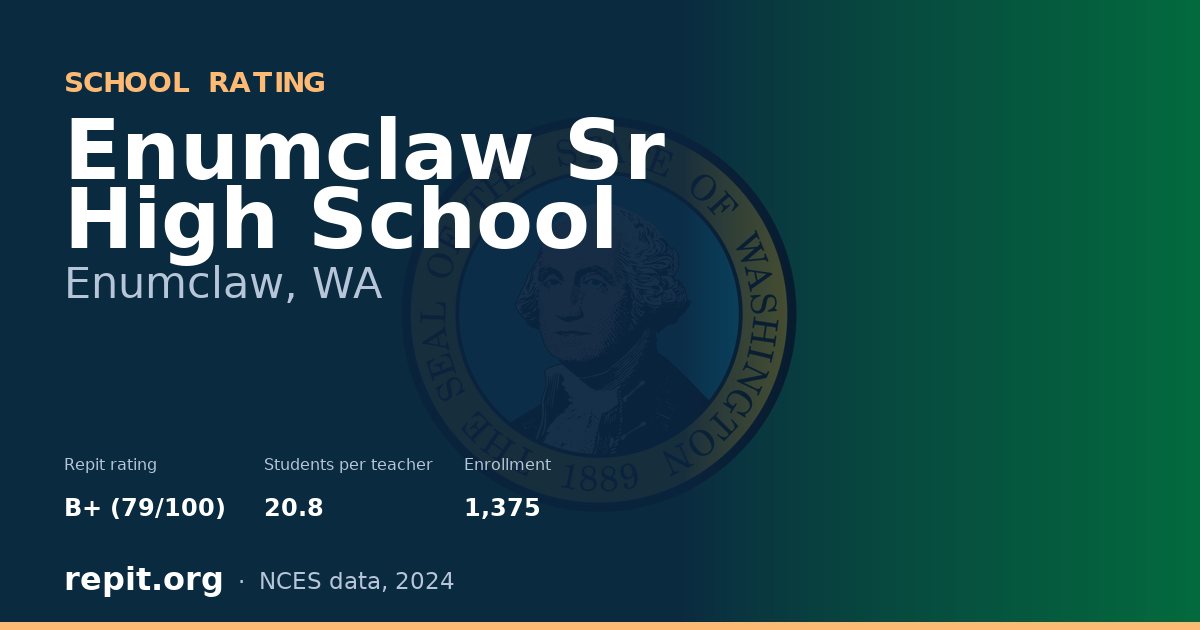 Enumclaw Sr High School, Enumclaw, WA — Repit school rating B+ (79/100)
