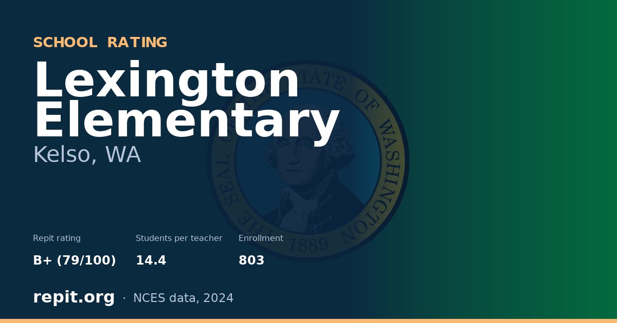 Lexington Elementary, Kelso, WA — Repit school rating B+ (79/100)
