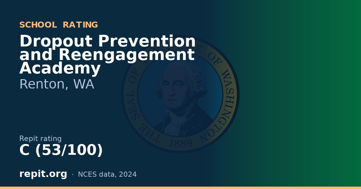 Dropout Prevention and Reengagement Academy, Renton, WA — Repit school rating C (53/100)