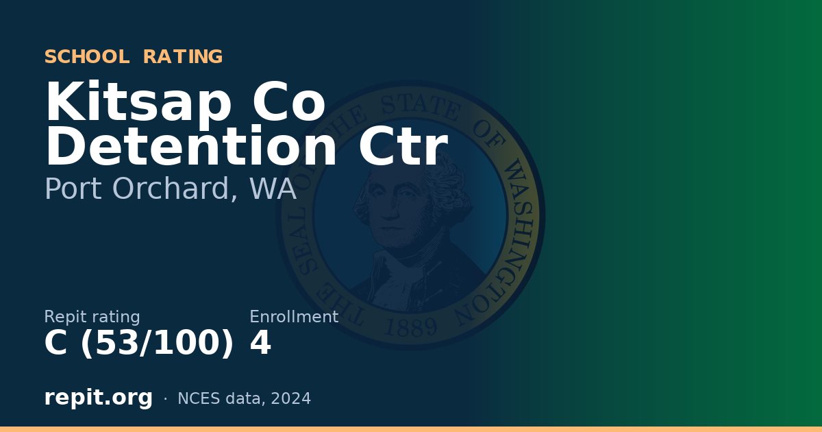 Kitsap Co Detention Ctr, Port Orchard, WA — Repit school rating C (53/100)