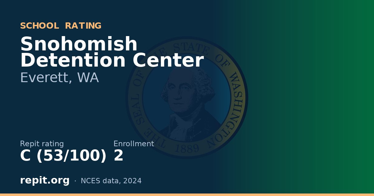 Snohomish Detention Center, Everett, WA — Repit school rating C (53/100)